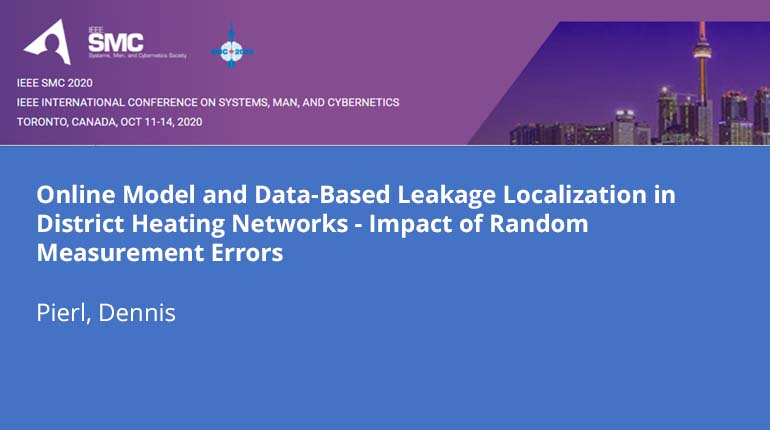 Online Model and Data-Based Leakage Localization in District Heating Networks - Impact of Random Measurement Errors