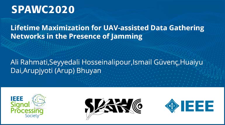 Lifetime Maximization for UAV-assisted Data Gathering Networks in the Presence of Jamming