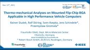 Thermo-mechanical Analyses on Mounted Flip-Chip BGA Applicable in High Performance Vehicle Computers