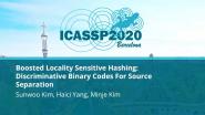 Boosted Locality Sensitive Hashing: Discriminative Binary Codes For Source Separation