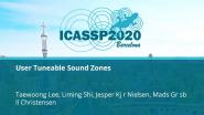 User Tuneable Sound Zones