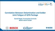Correlation Between Delamination and Solder Joint Fatigue of QFN Package