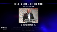 2016 IEEE Honors: IEEE Medal of Honor - G. David Forney, Jr.