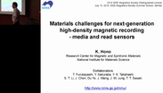 Materials Challenges for Next-Generation, High-Density Magnetic Recording - Kazuhiro Hono: IEEE Magnetics Distinguished Lecture 2016