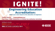 Engineering Education Accreditation - Teofilo Ramos - Ignite: Sections Congress 2017