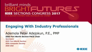 Engaging with Industry Professionals - Ademola Adejokun - Brief Sessions: Sections Congress 2017