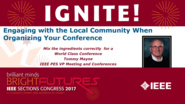 Organizing Conferences: Engage with the Local Community - Tommy Mayne - Ignite: Sections Congress 2017