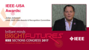 John Johnson: IEEE-USA Awards - Studio Tech Talks: Sections Congress 2017