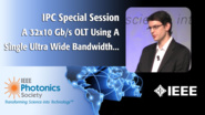 IEEE IPC Special Session with Domanic Lavery of UCL