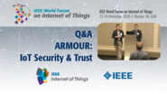 Q&A: ARMOUR and Security Certification: WF-IoT 2016 