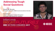 Susan Brooks: The IEEE Green ICT Initiative and Addressing Tough Social Questions â€” Studio Tech Talks: Sections Congress 2017