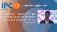 Electrically-Pumped 1.31 Î¼m MQW Lasers by Direct Epitaxy on Wafer-Bonded InP-on-SOI Substrate - Yingtao Hu - Closing Ceremony, IPC 2018