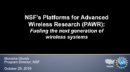 NSF's Platforms for Advanced Wireless Research (PAWR) - IEEE Future Networks Webinar