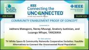 TV White Space & Community Networks Cooperative Societies: Feasible Alternatives to Connect the Unconnected Rural Population -- 2021 IEEE Connecting the Unconnected Challenge