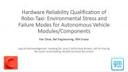 Hardware Reliability Qualification Of Robo-Taxi: Environmental Stress And Failure Modes For Autonomous Vehicle Modules/Components