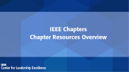 IEEE Chapters: Chapter Resources Overview