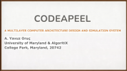 CodeAPeel: Computer Architecture Design & Simulation Tool