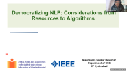 Democratizing NLP: Considerations From Resources To Algorithms