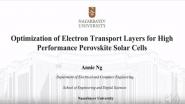 Optimization of Electron Transport Layers for High Performance Perovskite Solar Cells