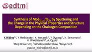 Synthesis of MoS 2(1-x) Te 2x by Sputtering and the Change in the Physical Properties and Structure Depending on the Chalcogen Composition