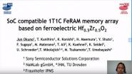 Technology Sessions: SoC Compatible 1T1C FeRAM Memory Array Based on Ferroelectric Hf0.5 Zr0.5 02