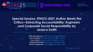 ETHICS-2021 - Author meets the critics - ‘Extracting Accountability: Engineers and Corporate Social Responsibility’