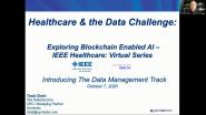 2020 IEEE Healthcare: Blockchain & AI - Kick-off: Data - Ted DellaVecchia