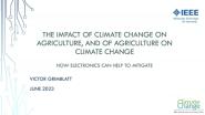SHSC 2023 Webinar: Session 2 - The Impact of Climate Change on Agriculture and of Agriculture on Climate Change - Dr. Victor Grimblatt