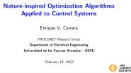 Nature-inspired Optimization Algorithms Applied to Control Systems