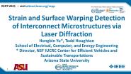 Strain and Surface Warping Detection of Interconnect Microstructures via Laser Diffraction