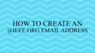 How to Generate an @IEEE.org Email Address