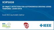 3D OBJECT DETECTION FOR AUTONOMOUS DRIVING USING TEMPORAL LIDAR DATA