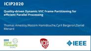 Quality-driven Dynamic VVC Frame Partitioning for efficient Parallel Processing