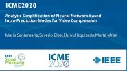 Analytic Simplification of Neural Network based Intra-Prediction Modes for Video Compression