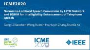 Normal-to-Lombard Speech Conversion by LSTM Network and BGMM for Intelligibility Enhancement of Telephone Speech