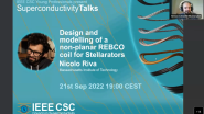 Superconductivity Talks: Design & Modeling of a Non-Planar REBCO Coil for Stellarators