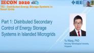 T02: Distributed Energy Storage Systems in Smart Grid Part 1: Distributed Secondary Control of Energy Storage System in Islanded Microgrid