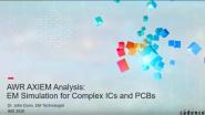 AWR AXIEM Analysis: EM Simulation for Complex ICs and PCBs