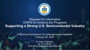NIST RFI Roundtable – CHIPS Act Advanced Packaging Manufacturing Program