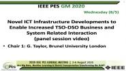 2020 PES GM 8/5 Panel Video: Novel ICT Infrastructure Developments to Enable Increased TSO-DSO Business and System Related Interaction