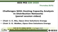 2020 PES GM 8/6 Panel Video: Challenges With Hosting Capacity Analysis In Distribution Networks