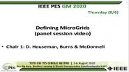 2020 PES GM 8/6 Panel Video: Defining MicroGrids
