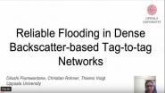 Reliable Flooding in Dense Backscatter Based Tag to Tag Networks