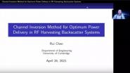 Channel Inversion Method for Optimum Power Delivery in RF Harvesting Backscatter Systems