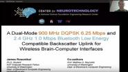 C1 A Dual Mode 900 MHz DQPSK 6.25 Mbps and 2.4 GHz 1.0 Mbps Bluetooth Low Energy Compatible Backscatter Uplink for Wireless Brain Computer Interfaces