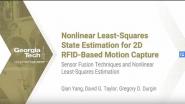 D3 Nonlinear Least Squares State Estimation for 2D RFID Based Motion Capture: Sensor Fusion Techniques and Nonlinear Least Squares Estimation