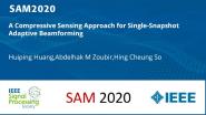 A Compressive Sensing Approach for Single-Snapshot Adaptive Beamforming