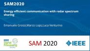 Energy efficient communication with radar spectrum sharing