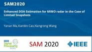Enhanced DOA Estimation for MIMO radar in the Case of Limited Snapshots