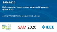 High-resolution target sensing using multi-frequency sparse array